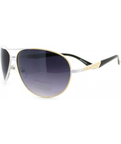 Shield Women's Aviator Sunglasses Oversized Shield Style Aviators - White Cream - CG11P8ZYB7R $19.76