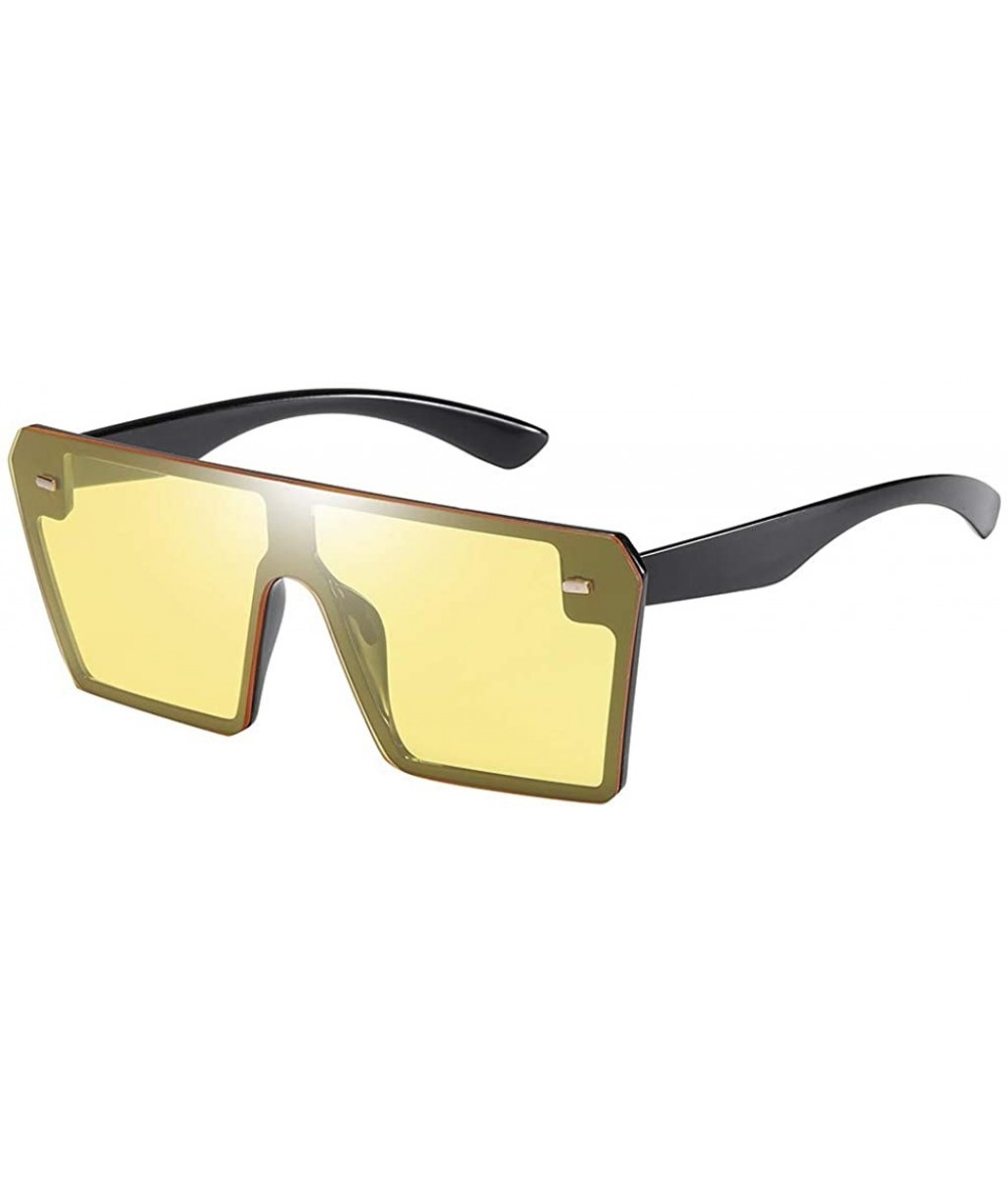 Rectangular Unisex Fashion Eyewear Unique Sunglasses Polarized Retro Glasses - Multicolor E - CF197CWXOI8 $20.02