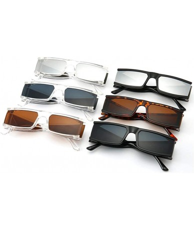 Square Sunglasses One piece glasses Fashion Ultralight - Transparent Silver - C518YHG6DTG $23.92