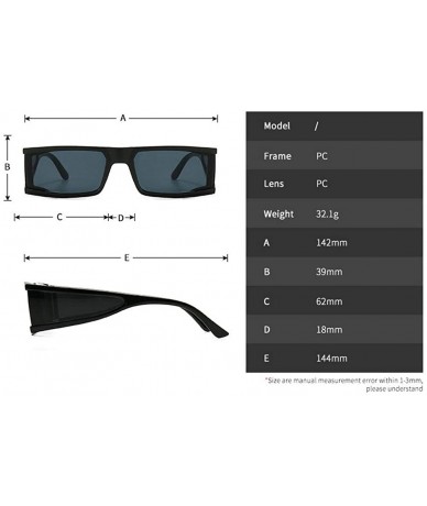 Square Sunglasses One piece glasses Fashion Ultralight - Transparent Silver - C518YHG6DTG $23.92