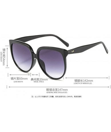 Oval Fashion Sunglasses Designer Transparent Glasses - Black - C018Q7XILW6 $19.91