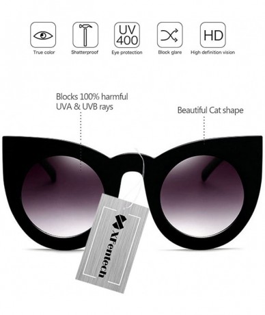 Oval Fashion Retro Party Cat Eye Style Women's Oversized Sunglasses Eyewear With Chain - Style a 3 - C718ERL7K0N $23.27