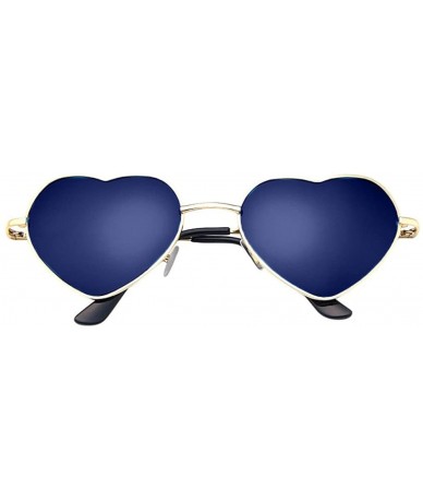 Rimless Mens Womens Metal Frame Ladies Heart-shaped Sunglasses Trendy Couple Sunglasses - C - CW196IYQRD4 $17.43