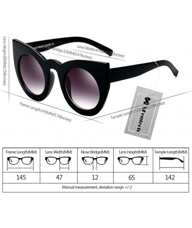 Oval Fashion Retro Party Cat Eye Style Women's Oversized Sunglasses Eyewear With Chain - Style a 3 - C718ERL7K0N $23.27