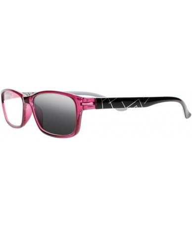 Rectangular Women 2 Colors Sun Reading Glasses Transition Photochromic UV400 Protect Sunglasses - Rose Red - CJ18E4NWEND $33.30