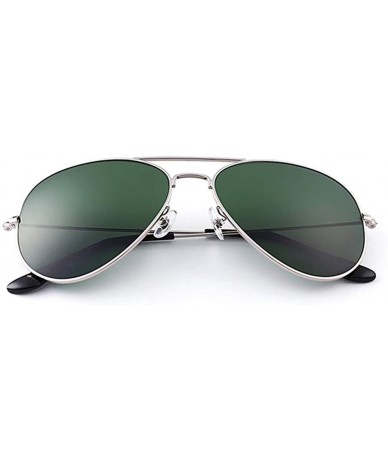 Square sunglasses for women Square Flat Vintage Sunglass For Men Sun Glasses - G15-glass-silver - CD18WXR4TMM $68.07