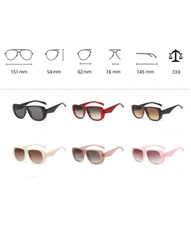 Square Oversized Sunglasses Vintage Gradient leopard - Black&leopard - C018TXINCSY $23.52