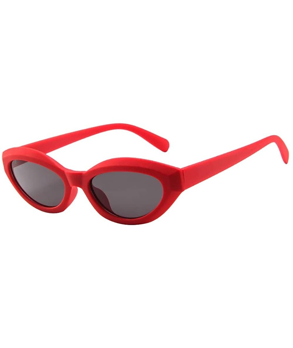 Oversized Women Men Vintage Retro Shade Glasses Unisex Oval Small Frame Sunglasses Eyewear - C - CD18TKUOW64 $16.51