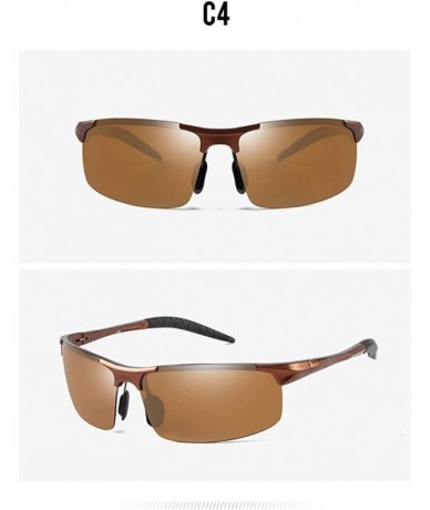 Square Men's Polarized Sports Riding Glasses Smart Photochromic Glasses - Tawny C4 - CB1905ENIDH $30.99