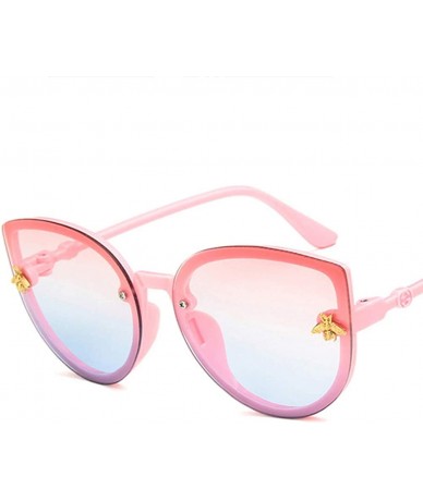 Oval Unisex Sunglasses Retro Bright Black Grey Drive Holiday Oval Non-Polarized UV400 - Pink - C218RH6SXHA $17.44