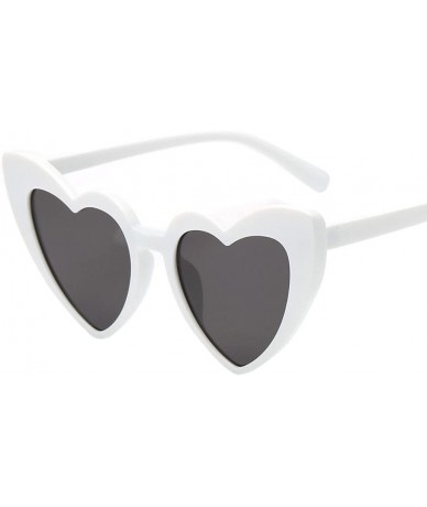 Square Hot Sale! Summer Glasses-Women Fashion Heart-Shaped Sunglasses Integrated UV Protection Designer Eyewear (A) - A - C81...