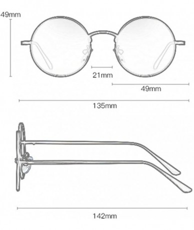 Round 2 Lot Men Women Retro Round Lens Sunglasses Cool Shades Party Club Costume - CD190C7RE6X $30.59