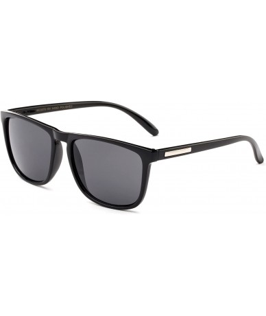 Sport Brandon" Retro Keyhole Design Vintage Design Flash/Mirror Sunglasses - Black/Smoke - CA12IGNN20J $19.15