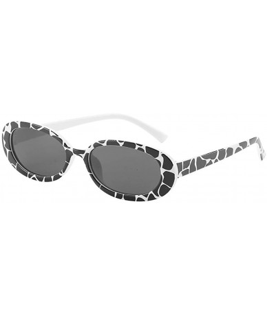 Wrap Unisex Fashion New Small Frame Sunglasses Cow Color Vintage Irregular Shape Casual Sun Glasses - C - CO18ST2HZ9S $16.57