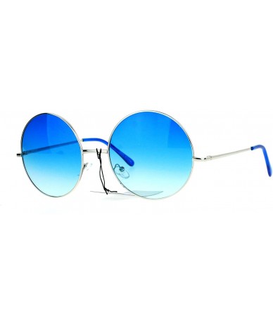 Oversized Hippie Oceanic Gradient Large Circle Lens Sunglasses - Blue - CH12IGSQXLJ $22.44