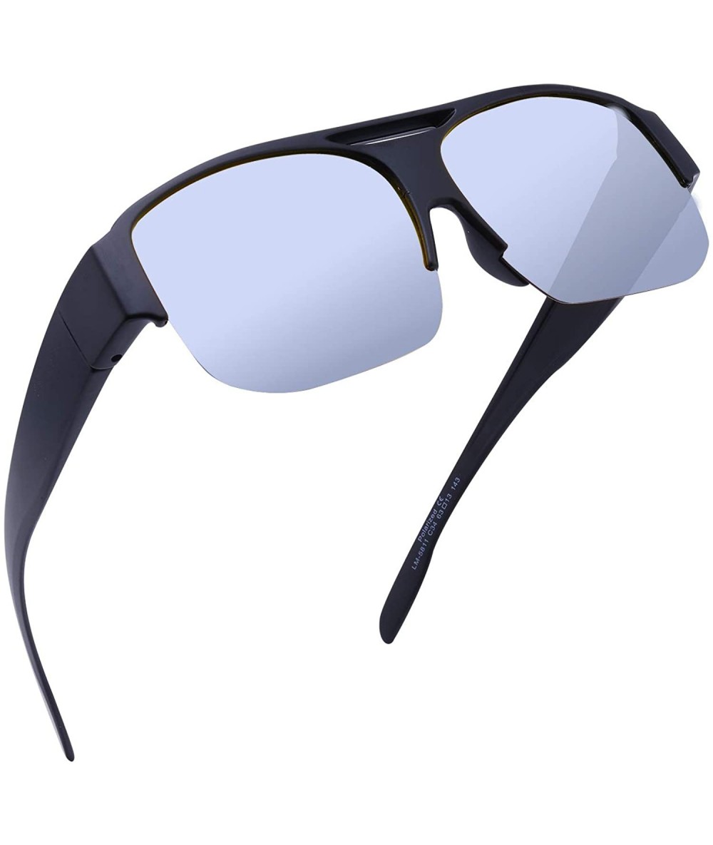 Sport Over Glasses Sunglasses Fit over Prescription Glasses for Women & Men with Polarized Mirrored Lens - CW190OGNZY4 $29.58