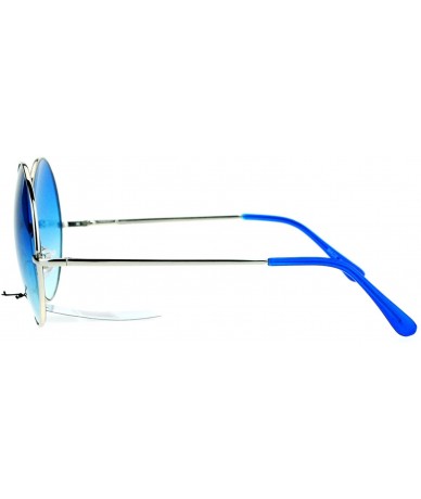 Oversized Hippie Oceanic Gradient Large Circle Lens Sunglasses - Blue - CH12IGSQXLJ $22.44