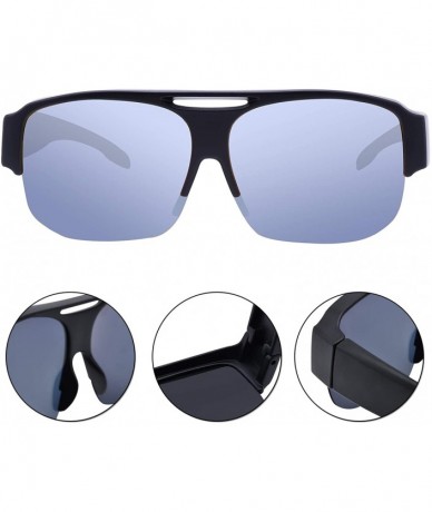 Sport Over Glasses Sunglasses Fit over Prescription Glasses for Women & Men with Polarized Mirrored Lens - CW190OGNZY4 $29.58