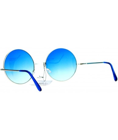 Oversized Hippie Oceanic Gradient Large Circle Lens Sunglasses - Blue - CH12IGSQXLJ $22.44