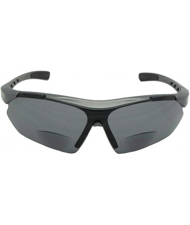 Rimless Semi Rimless Sports Bifocal Sunglasses B16 - Gray Frame Black Nose Pads - CX18IA5N8EY $27.66