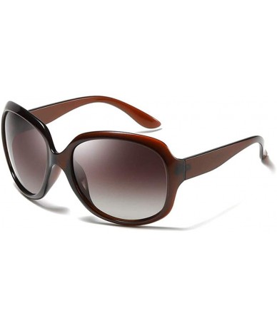 Oversized Vintage Oversized Sunglasses Women Men Big Frame Driving Sun glasses - Dark Brown - CA1982Y0E09 $20.70