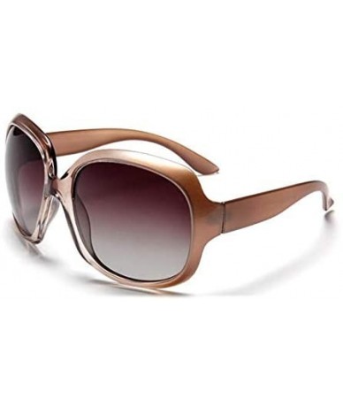 Oversized Vintage Oversized Sunglasses Women Men Big Frame Driving Sun glasses - Dark Brown - CA1982Y0E09 $20.70