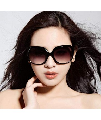 Oversized Vintage Oversized Sunglasses Women Men Big Frame Driving Sun glasses - Dark Brown - CA1982Y0E09 $20.70