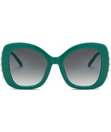 Oval fashion Shade Sunglasses Retro glasses Men and women Sunglasses - Green - C118LL809ID $17.94