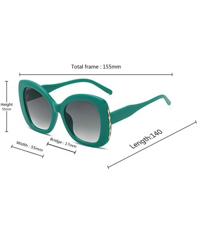 Oval fashion Shade Sunglasses Retro glasses Men and women Sunglasses - Green - C118LL809ID $17.94