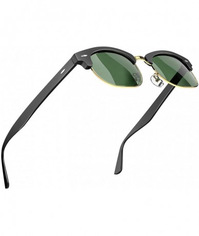 Oversized Polarized Semi Rimless Mens Sunglasses for Women - 17-green - CA18O3K0GA6 $24.59