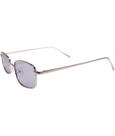 Rectangular Classic Vintage Retro Indie Hipster 80s Rectangle Sunglasses - Gray - CN18WC6MH4L $22.91