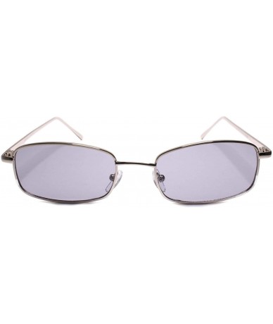 Rectangular Classic Vintage Retro Indie Hipster 80s Rectangle Sunglasses - Gray - CN18WC6MH4L $22.91