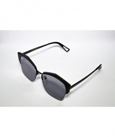 Square Vintage Sunglasses Retro Square Frame Black - CP12N8ATB8M $49.99