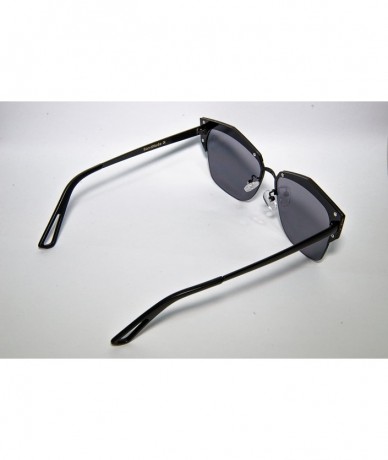 Square Vintage Sunglasses Retro Square Frame Black - CP12N8ATB8M $49.99