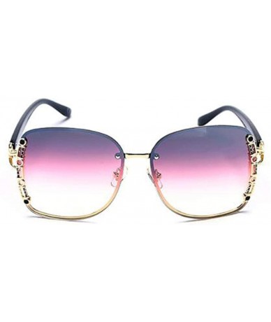 Aviator Frameless personality sun eye- fashion metal frame ladies sunglasses - D - CU18S6GAXUA $79.77