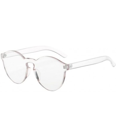 Oval Rimless Integrated Glasses - C718DQTHD65 $18.18