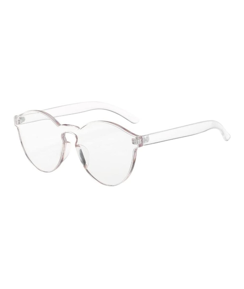 Oval Rimless Integrated Glasses - C718DQTHD65 $18.18