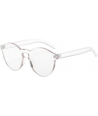 Oval Rimless Integrated Glasses - C718DQTHD65 $18.18