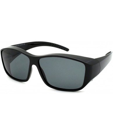 Sport Unisex Style Wrap Sunglasses with Polarized Lens 540978/P - Black - CF1271C7SFB $20.00