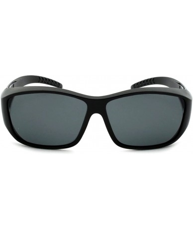 Sport Unisex Style Wrap Sunglasses with Polarized Lens 540978/P - Black - CF1271C7SFB $20.00