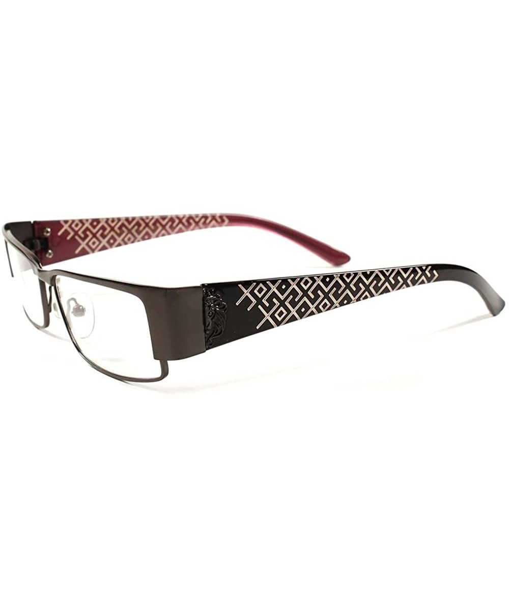 Rectangular Contemporary Hot Designer Elegant Womens Rectangle Eye Glasses - Gunmetal - CS18ECE8XLQ $23.47