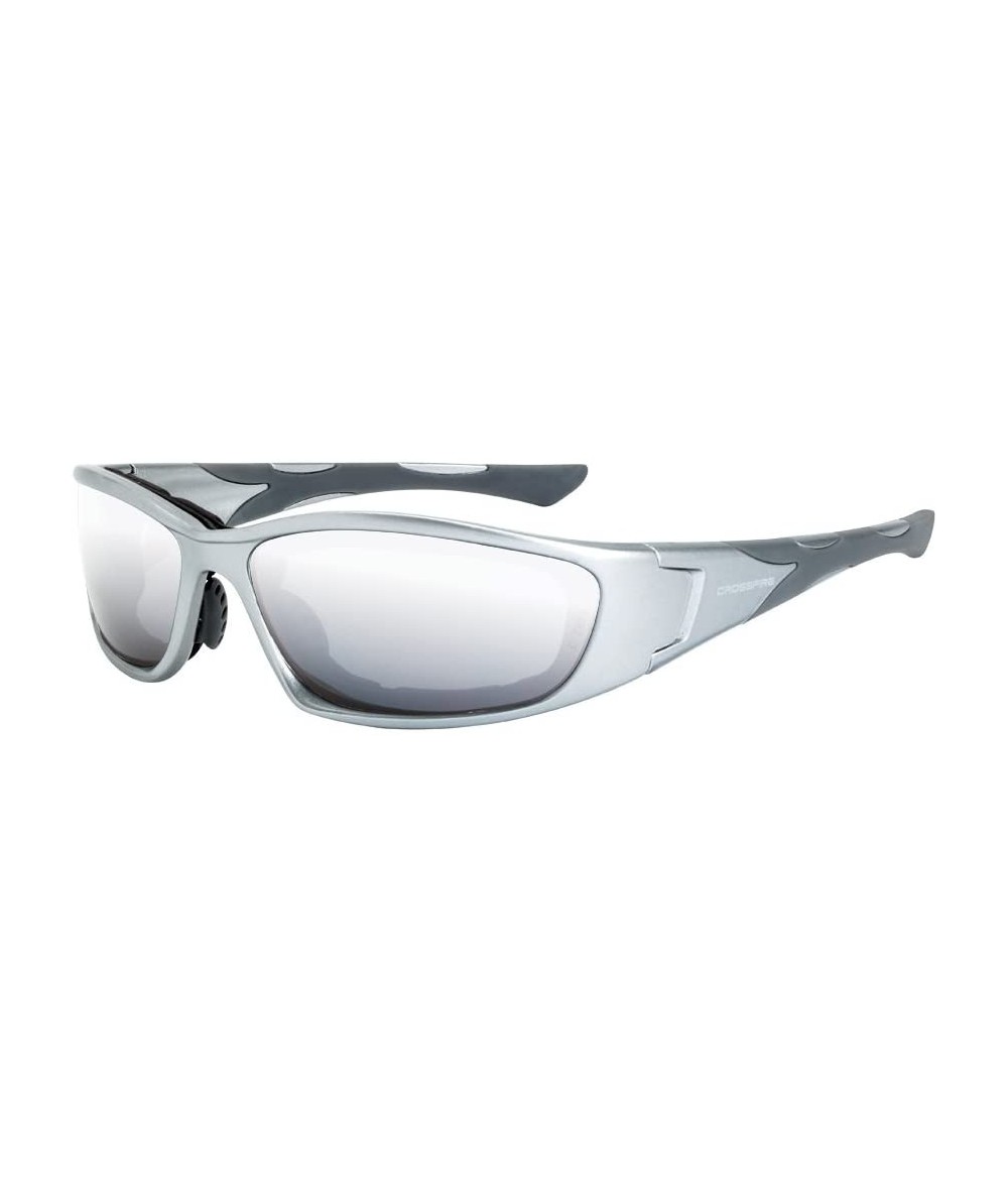 Wrap AF Safety Glasses - Silver Mirror Lens - C311B7YOGKF $24.43