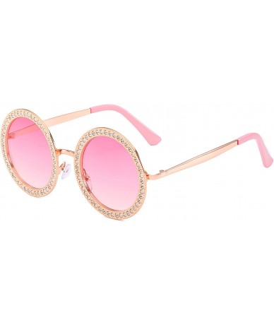 Oversized Round Sunglasses for Women Oversized Rhinestone Circle Glasses FESTIVAL - CZ18HLIG26G $26.10