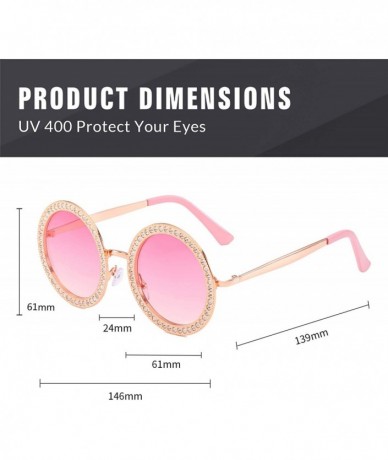 Oversized Round Sunglasses for Women Oversized Rhinestone Circle Glasses FESTIVAL - CZ18HLIG26G $26.10