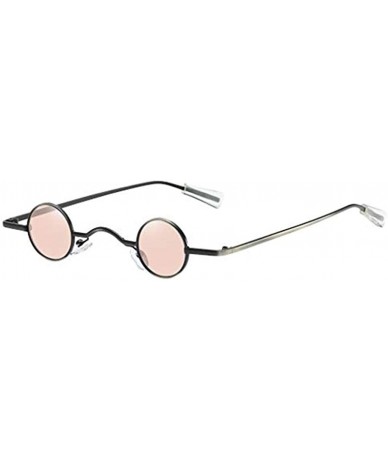 Round Sunglasses Round Shape Man Women Hip Hop Glasses Shades Vintage Retro - Pink - CQ1905AWZ0W $17.57