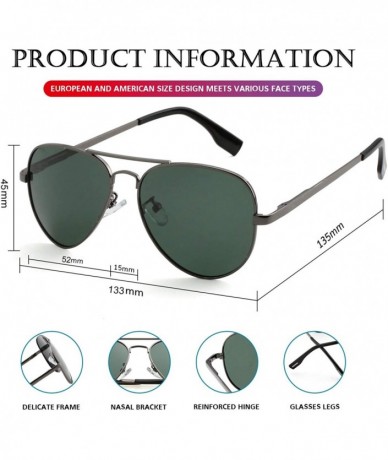 Aviator Polarized Small Aviator Sunglasses for Adult Small Face and Junior- 100% UV400 Protection- 52mm - CO199AXC6D4 $27.24