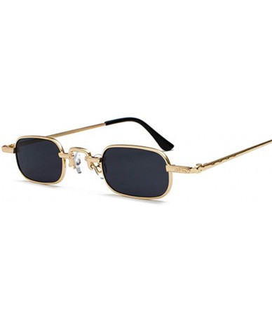 Square Retro Small Square Metal Steampunk Sunglasses Women Men Fashion Glasses Vintage Sunglasses - 4 - CE18R9LDCC2 $54.65