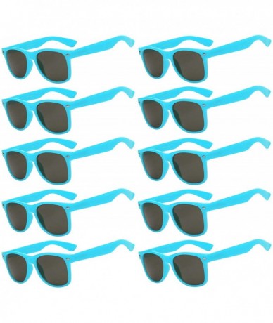 Wayfarer Retro Vintage Sunglasses Smoke Lens 10 Pairs in Multiple Colors OWL. - Light_blue_10_pairs - CH126AY8DA3 $38.49