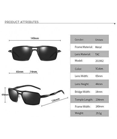 Goggle HD Polarized Metal Sunglasses For Men - Gray - CP18OEUZKZQ $50.19