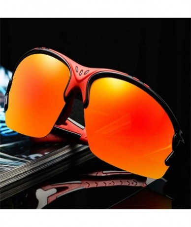 Aviator Polarized Sunglasses Protection Comfortable Designer - Red Mirrored - C018KR8M7QQ $32.41